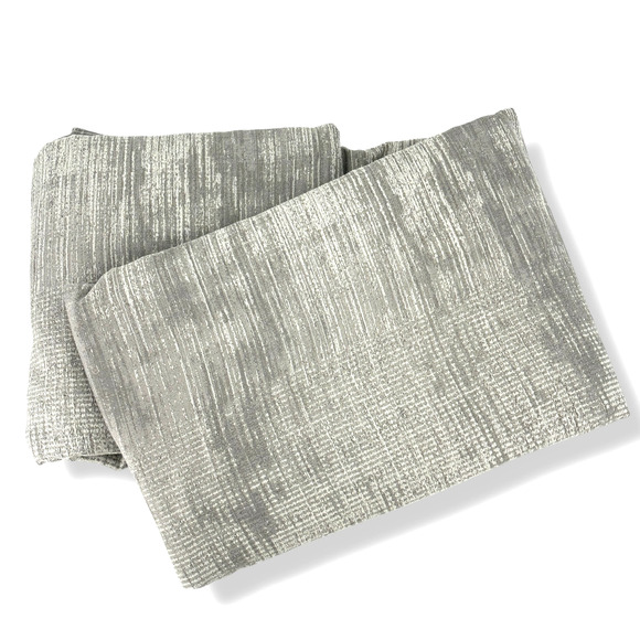 Restoration Hardware Brushstroke Jacquard Cotton Wool Duvet Cover Cal King Fog - Picture 1 of 9